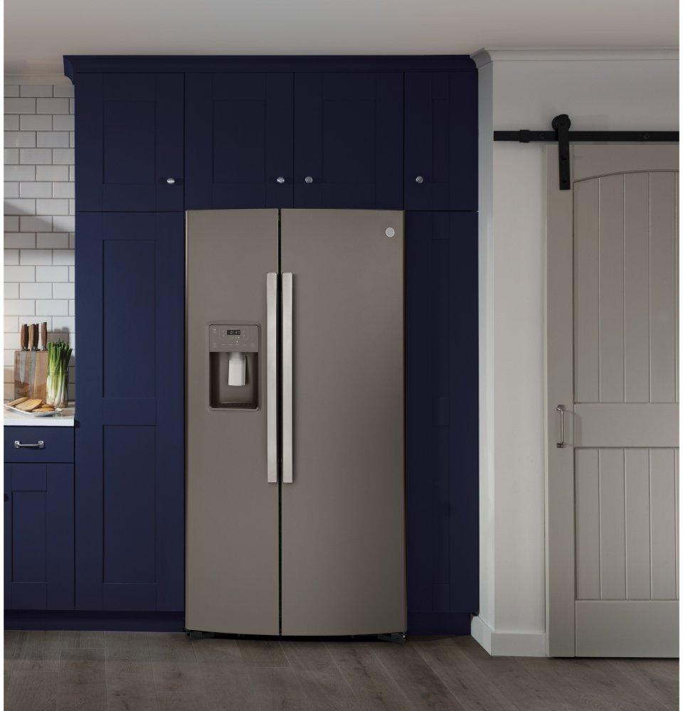 Ge Appliances GZS22IMNES Ge® 21.8 Cu. Ft. Counter-Depth Side-By-Side Refrigerator