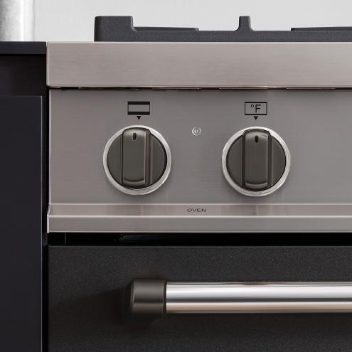Bertazzoni DSMASDKSB Black Nickel 12 Knobs Dual Fuel
