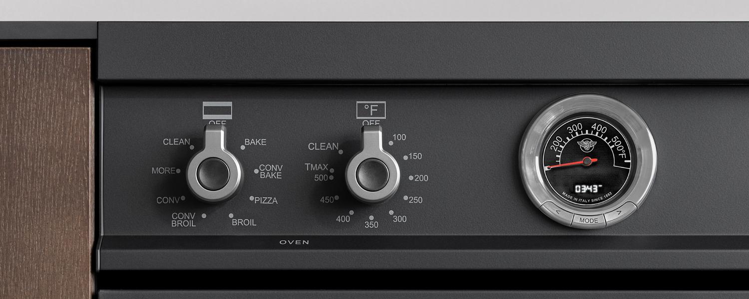 Bertazzoni PRO365ICFEPROT 36 Inch Induction Range, 5 Heating Zones And Cast Iron Griddle, Electric Self-Clean Oven Rosso