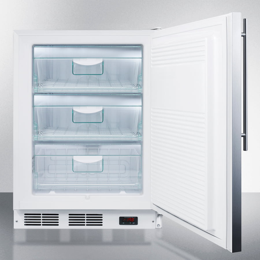Summit VT65MLSSHVADA Ada Compliant Freestanding Medical All-Freezer Capable Of -25 C Operation, With Lock, Stainless Steel Door And Thin Handle