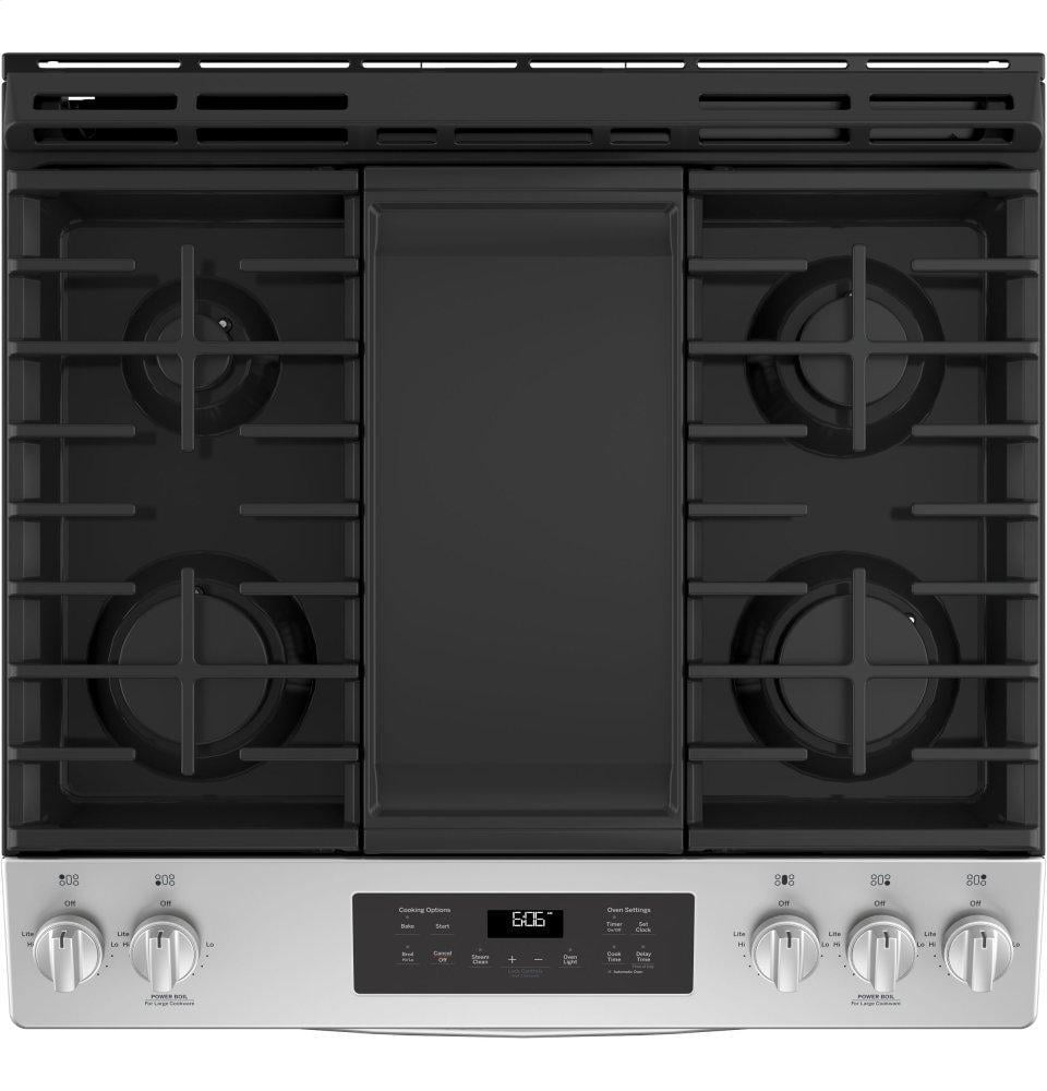 Ge Appliances JGSS66SELSS Ge® 30" Slide-In Front Control Gas Range