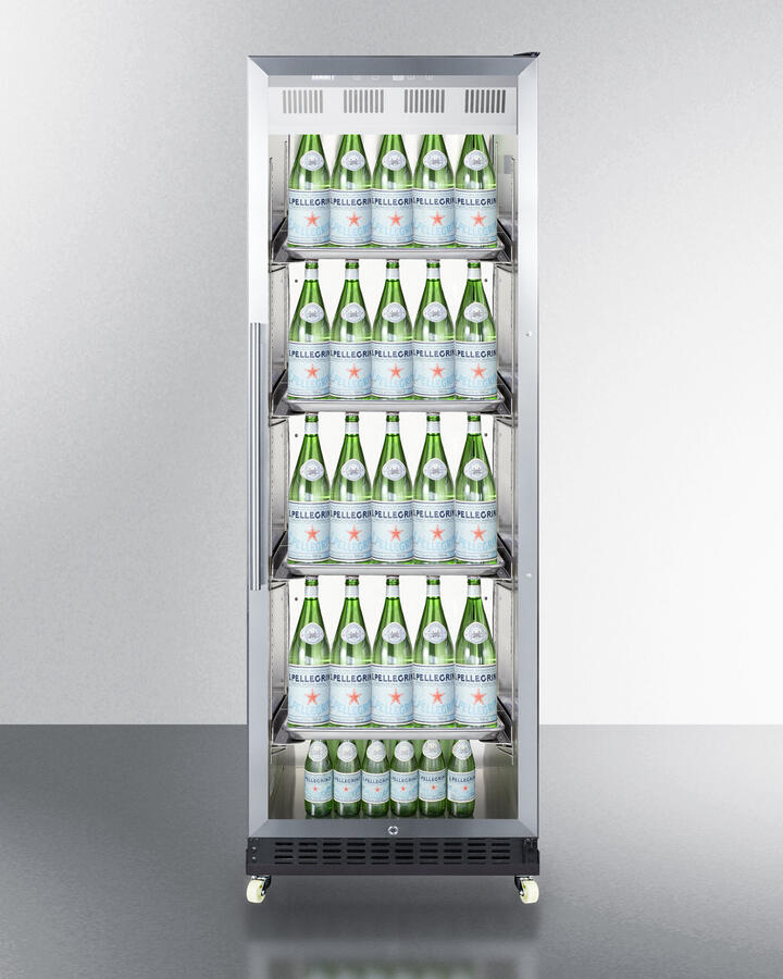 Summit SCR1401RI 24" Wide Mini Reach-In Beverage Center With Dolly