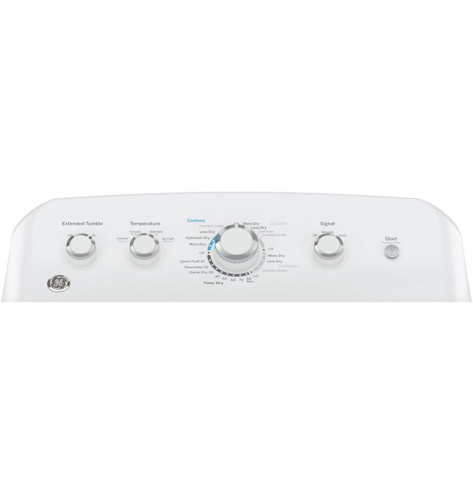 Ge Appliances GTX42GASJWW Ge® 6.2 Cu. Ft. Capacity Aluminized Alloy Drum Gas Dryer