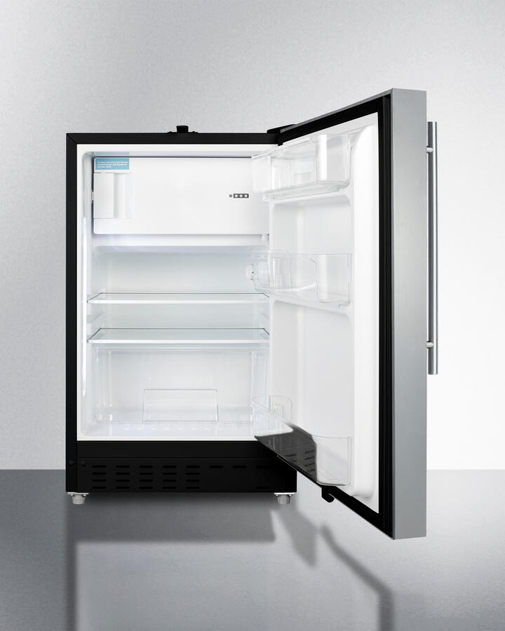 Summit ALRF49BCSSHV 20" Wide Built-In Refrigerator-Freezer, Ada Compliant