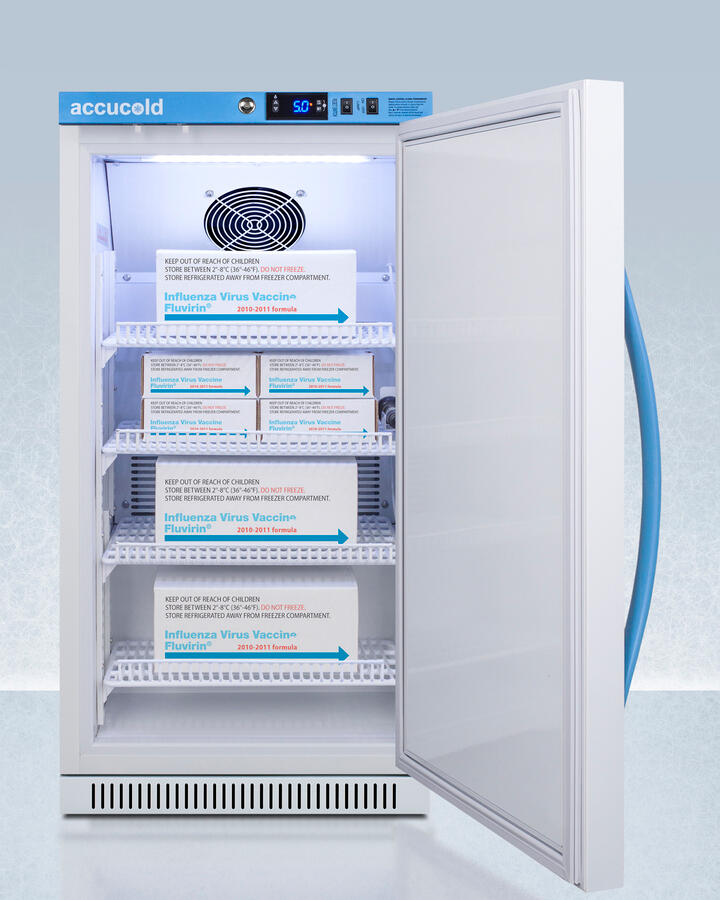 Summit ARS32PVBIADADL2B Performance Series Pharma-Vac 2.83 Cu.Ft. Ada Height Solid Door Commercial All-Refrigerator For The Display And Refrigeration Of Vaccines; Designed For Recessed Or Freestanding Installation, With Factory Installed Data Logger