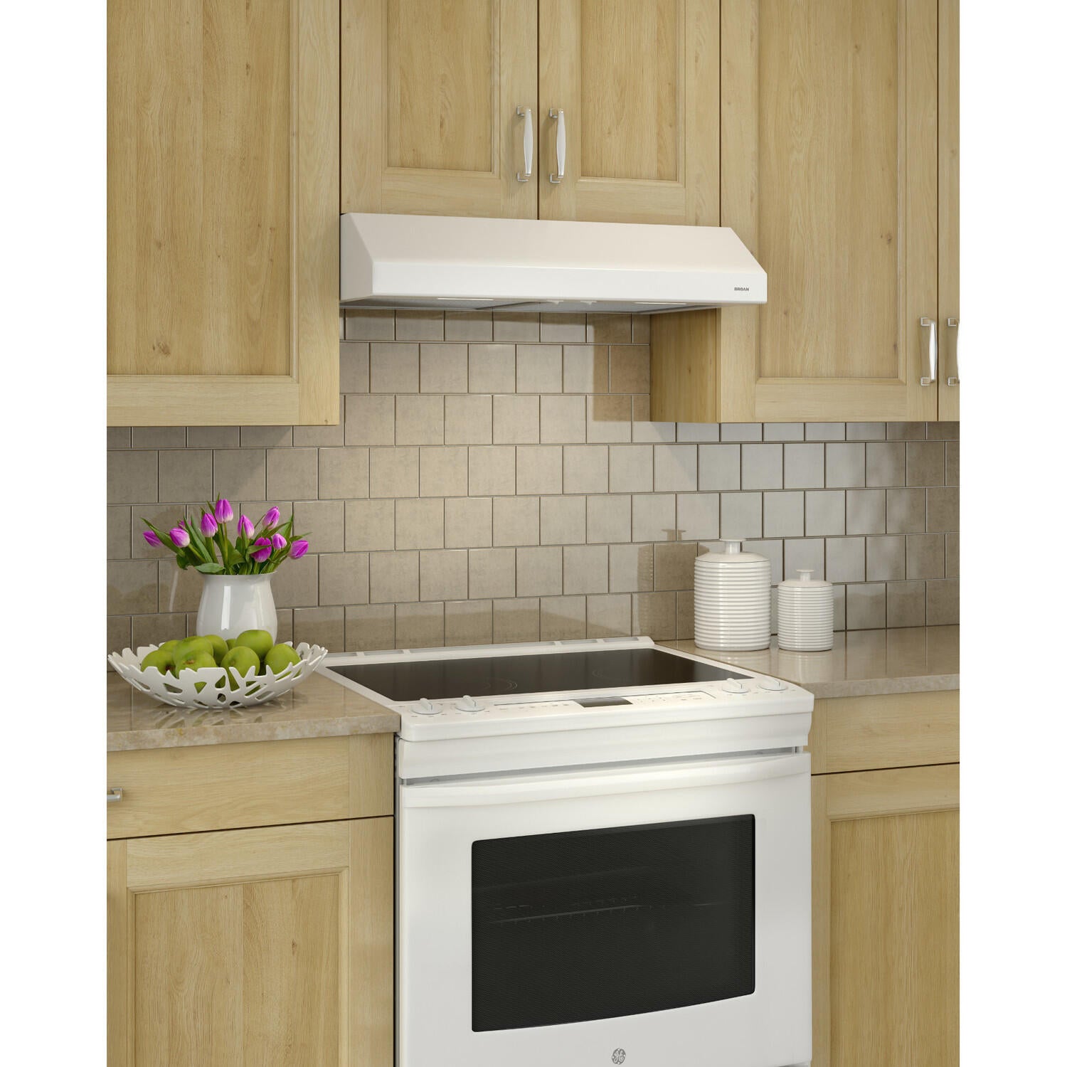 Broan BCSEK124WW Broan® 24-Inch Convertible Under-Cabinet Range Hood, Energy Star®, 300 Max Blower Cfm, White