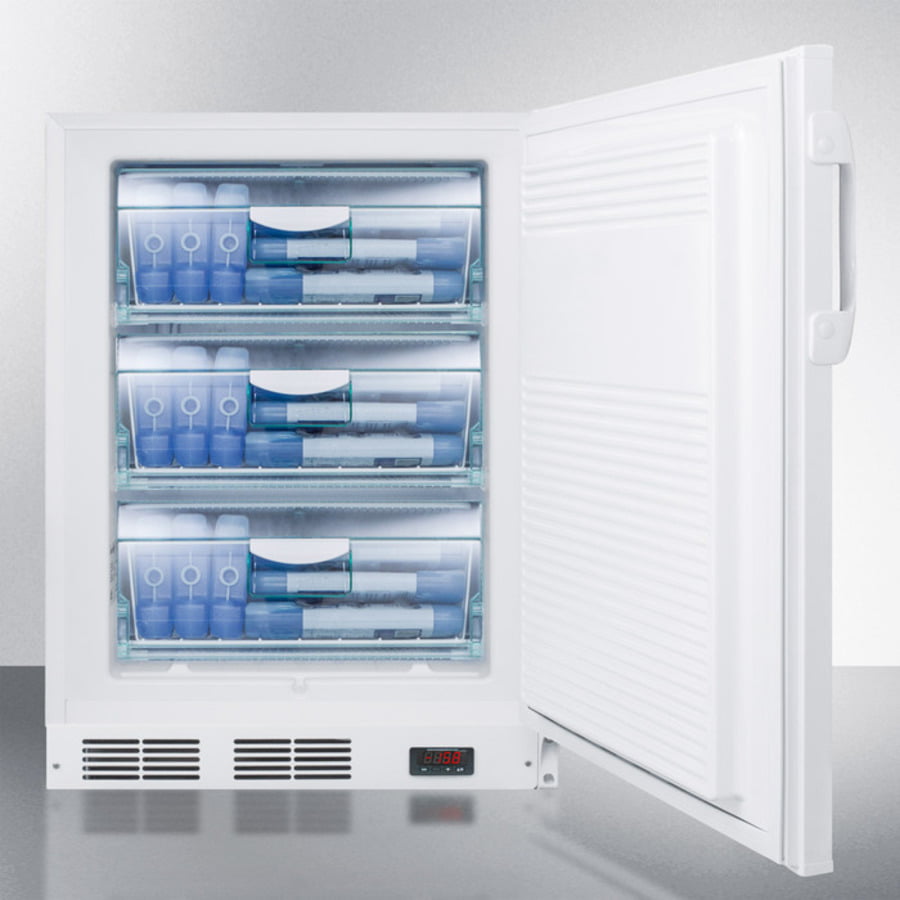 Summit VT65MLBIVACADA Ada Compliant Built-In Undercounter Vaccine All-Freezer With Digital Thermostat, Temperature Alarm, Hospital Grade Cord, Self-Closing Door, And Front Lock