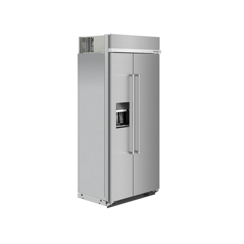 Kitchenaid KBSD708MSS 29.4 Cu. Ft. 48" Built-In Side-By-Side Refrigerator With Ice And Water Dispenser
