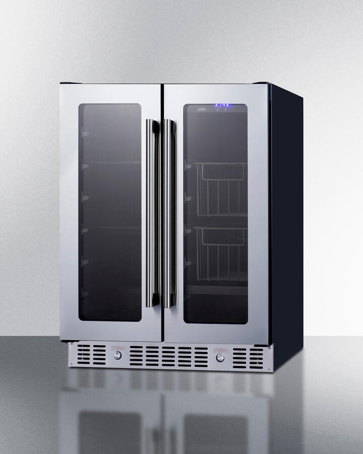 Summit ALFD24WBVPANTRY 24" Built-In Dual-Zone Produce Refrigerator, Ada Compliant