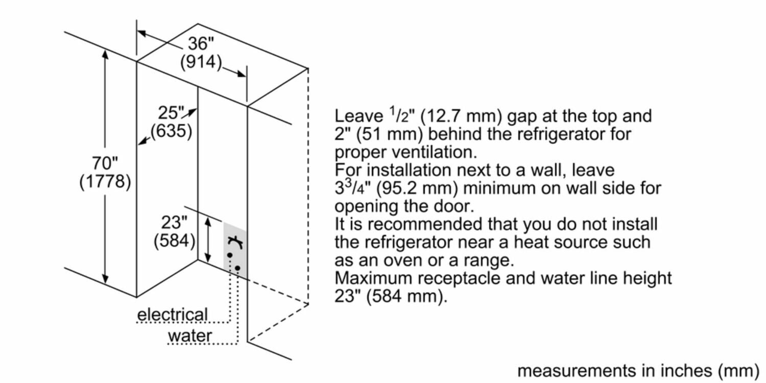 Bosch B21CT80SNS 800 Series French Door Bottom Mount Refrigerator 36'' Easy Clean Stainless Steel B21Ct80Sns