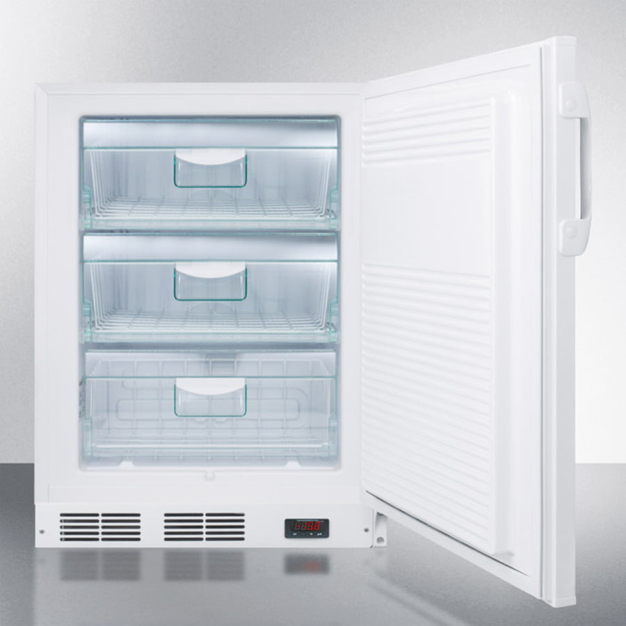 Summit VT65MLBIVACADA Ada Compliant Built-In Undercounter Vaccine All-Freezer With Digital Thermostat, Temperature Alarm, Hospital Grade Cord, Self-Closing Door, And Front Lock
