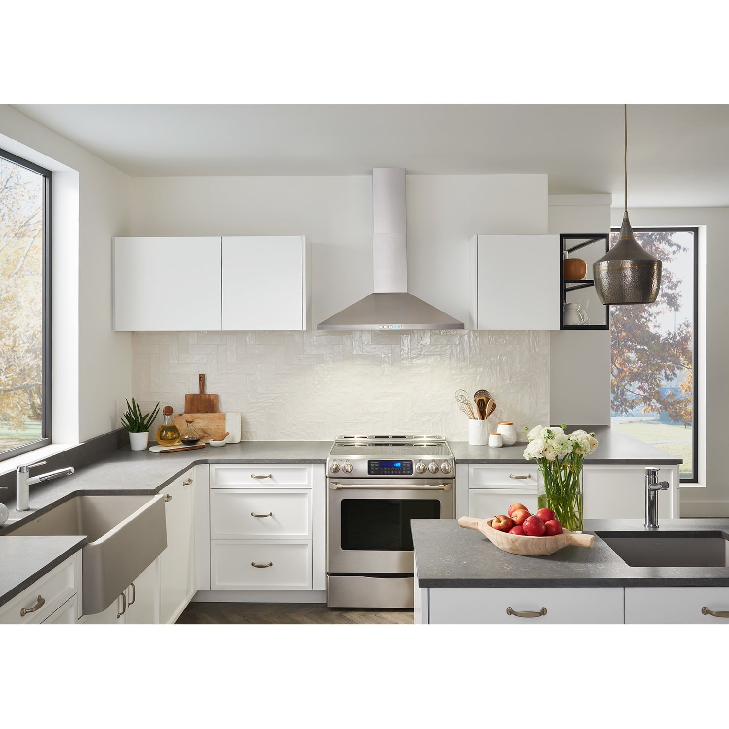 Broan BWP2364SS Broan® 36-Inch Convertible Wall-Mount Pyramidal Chimney Range Hood, 450 Max Cfm, Stainless Steel