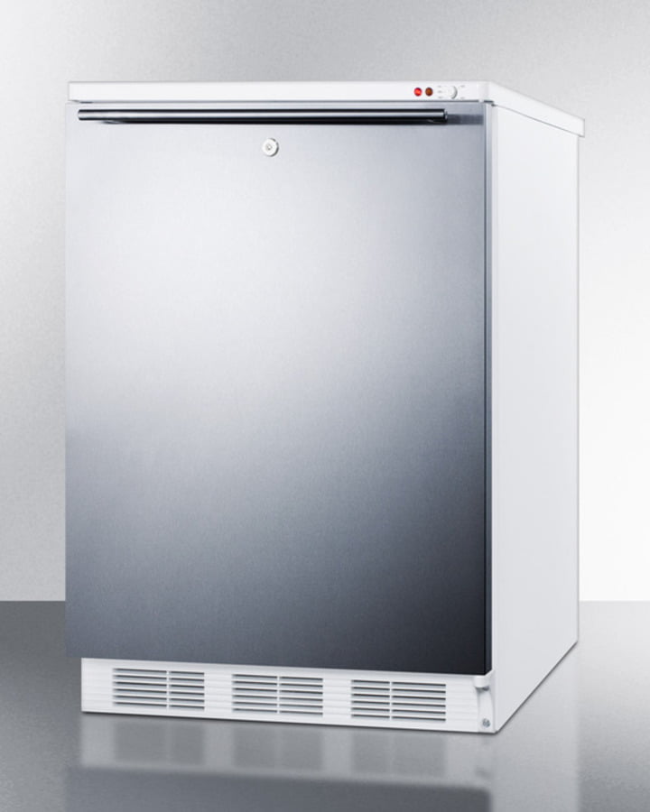 Summit VT65MLBISSHH Built-In Undercounter Medical All-Freezer Capable Of -25 C Operation, With Front Lock, Wrapped Stainless Steel Door And Horizontal Handle