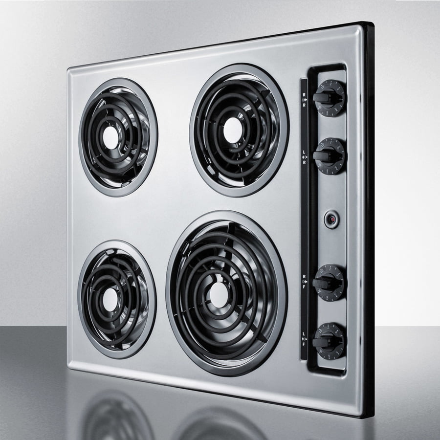 Summit ZEL03 24" Wide 230V 4-Burner Coil Cooktop