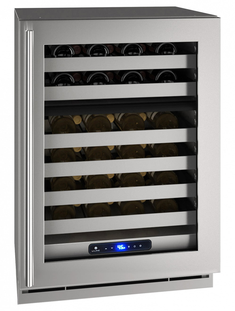 U-Line UHWD524SG01A Hwd524 24" Dual-Zone Wine Refrigerator With Stainless Frame Finish And Field Reversible Door Swing (115 V/60 Hz Volts /60 Hz Hz)