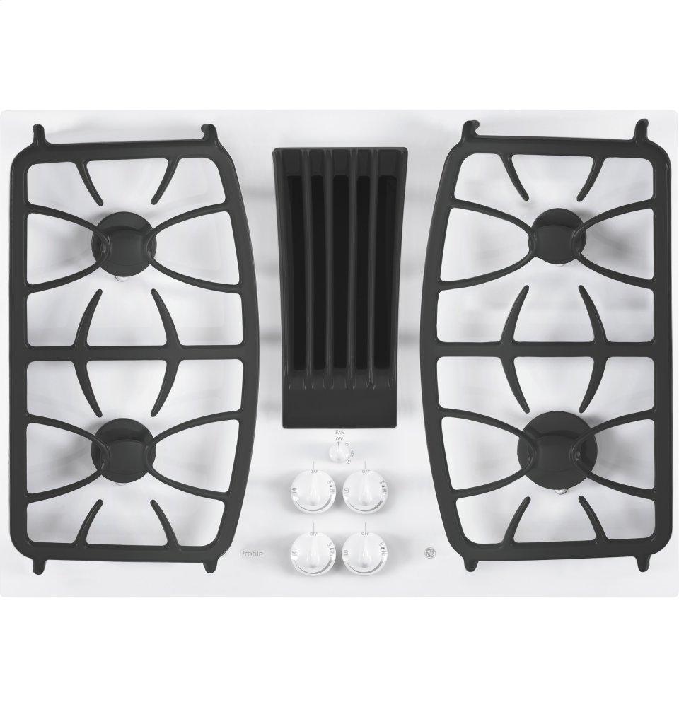Ge Appliances PGP9830TJWW Ge Profile™ 30" Built-In Gas Downdraft Cooktop