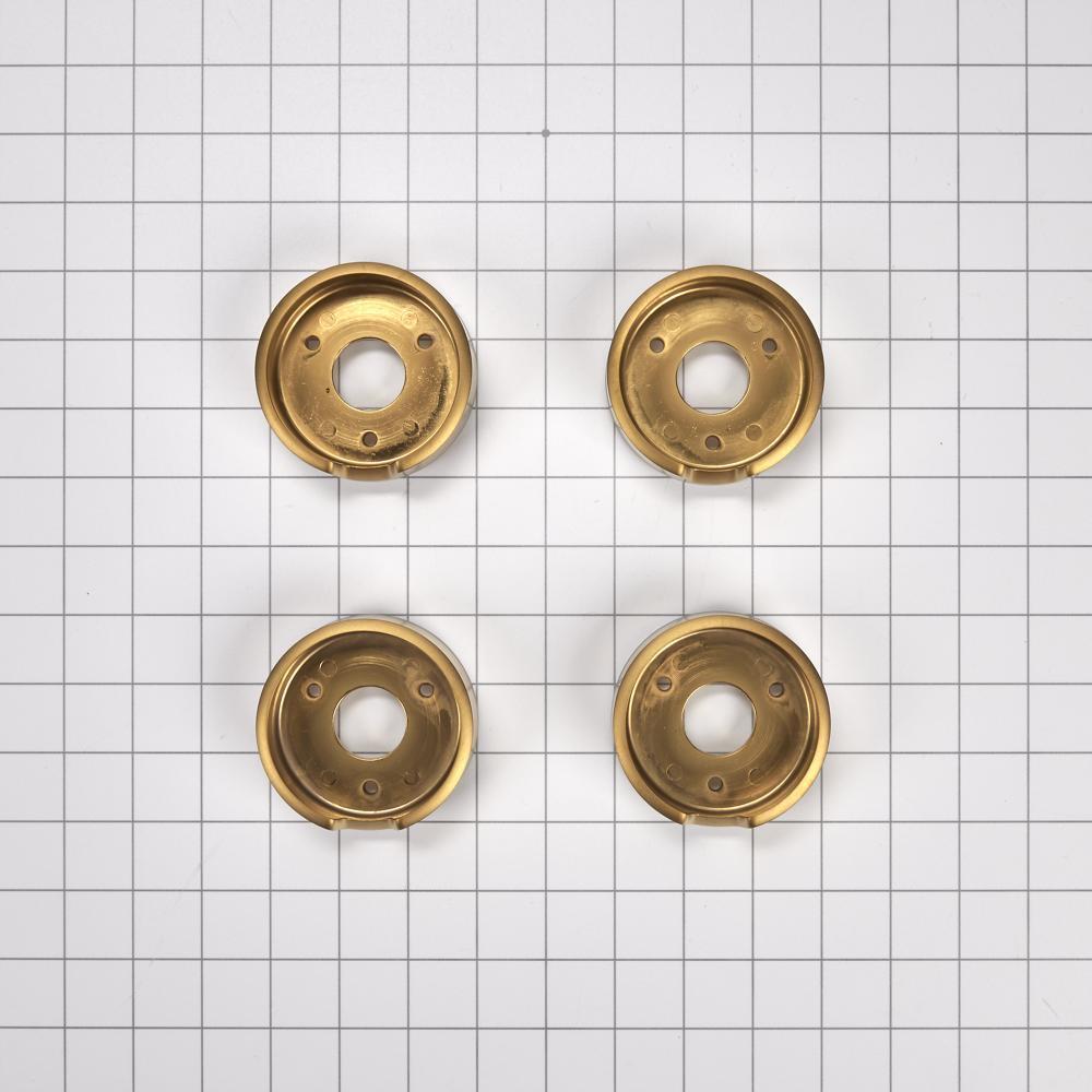 Jennair W11323068 Set Of 4 Range Brass Knob Bezels, Oven