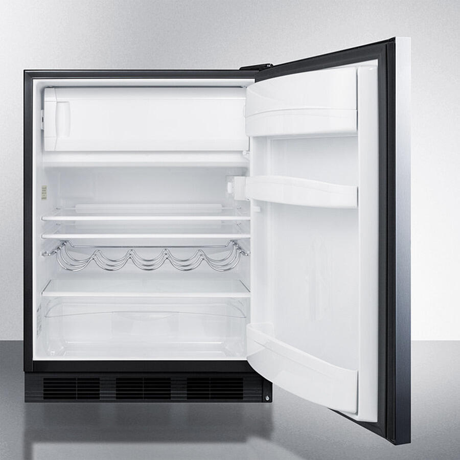 Summit CT663BKBISSHHADA 24" Wide Built-In Refrigerator-Freezer, Ada Compliant