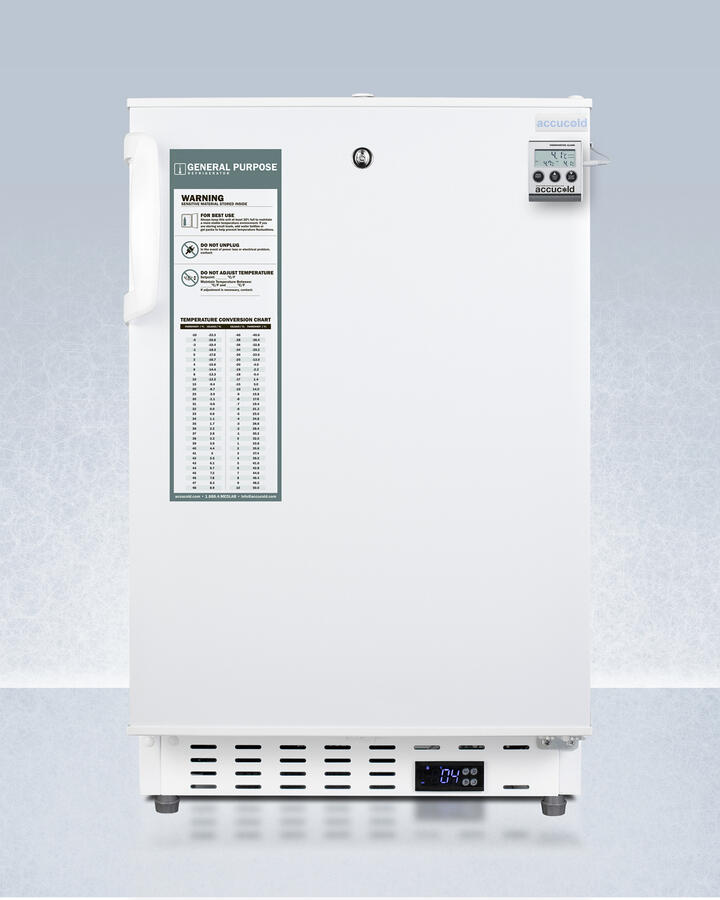 Summit ADA404REFAL 20" Wide Built-In Healthcare All-Refrigerator, Ada Compliant