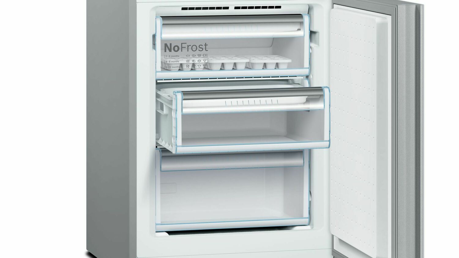 Bosch B10CB80NVW 800 Series, Free-Standing Fridge-Freezer-White Glass Door