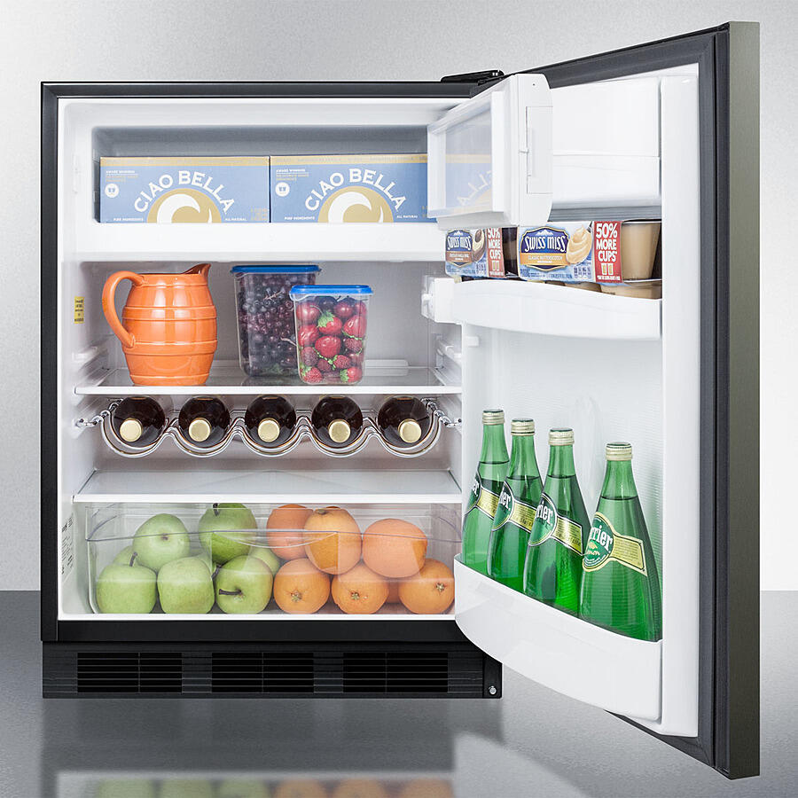 Summit CT663BKBIKSHHADA 24" Wide Built-In Refrigerator-Freezer, Ada Compliant