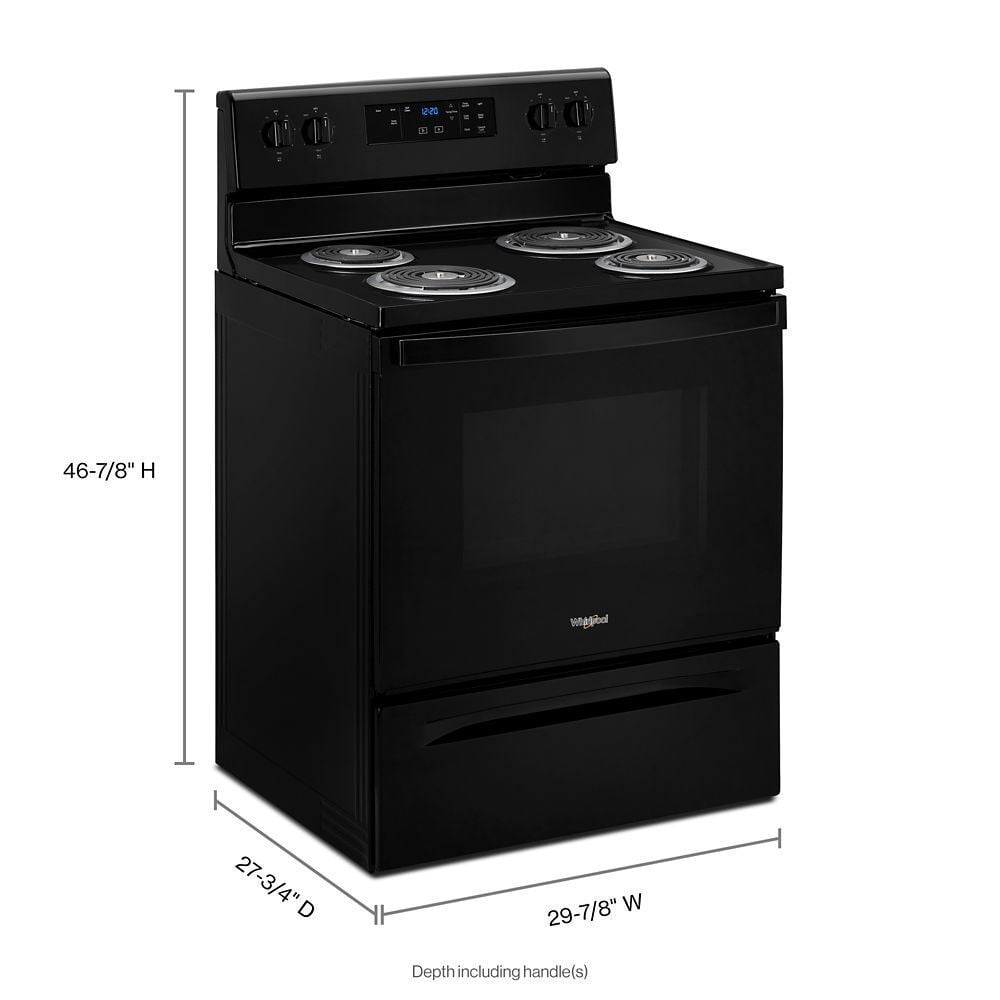 Whirlpool WFC315S0JB 4.8 Cu. Ft. Whirlpool® Electric Range With Keep Warm Setting