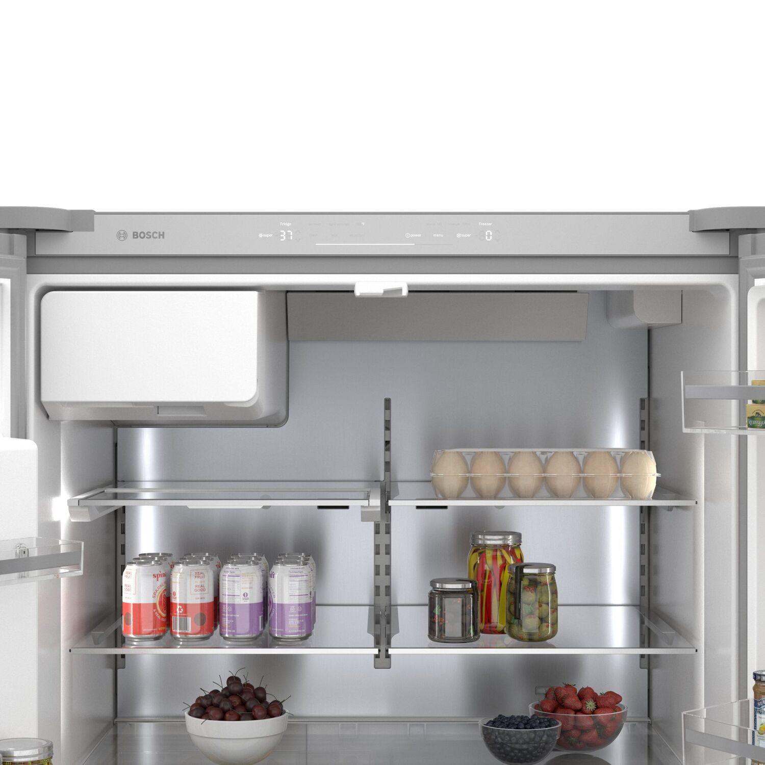 Bosch B36FD50SNS 500 Series French Door Bottom Mount Refrigerator 36'' Easy Clean Stainless Steel B36Fd50Sns