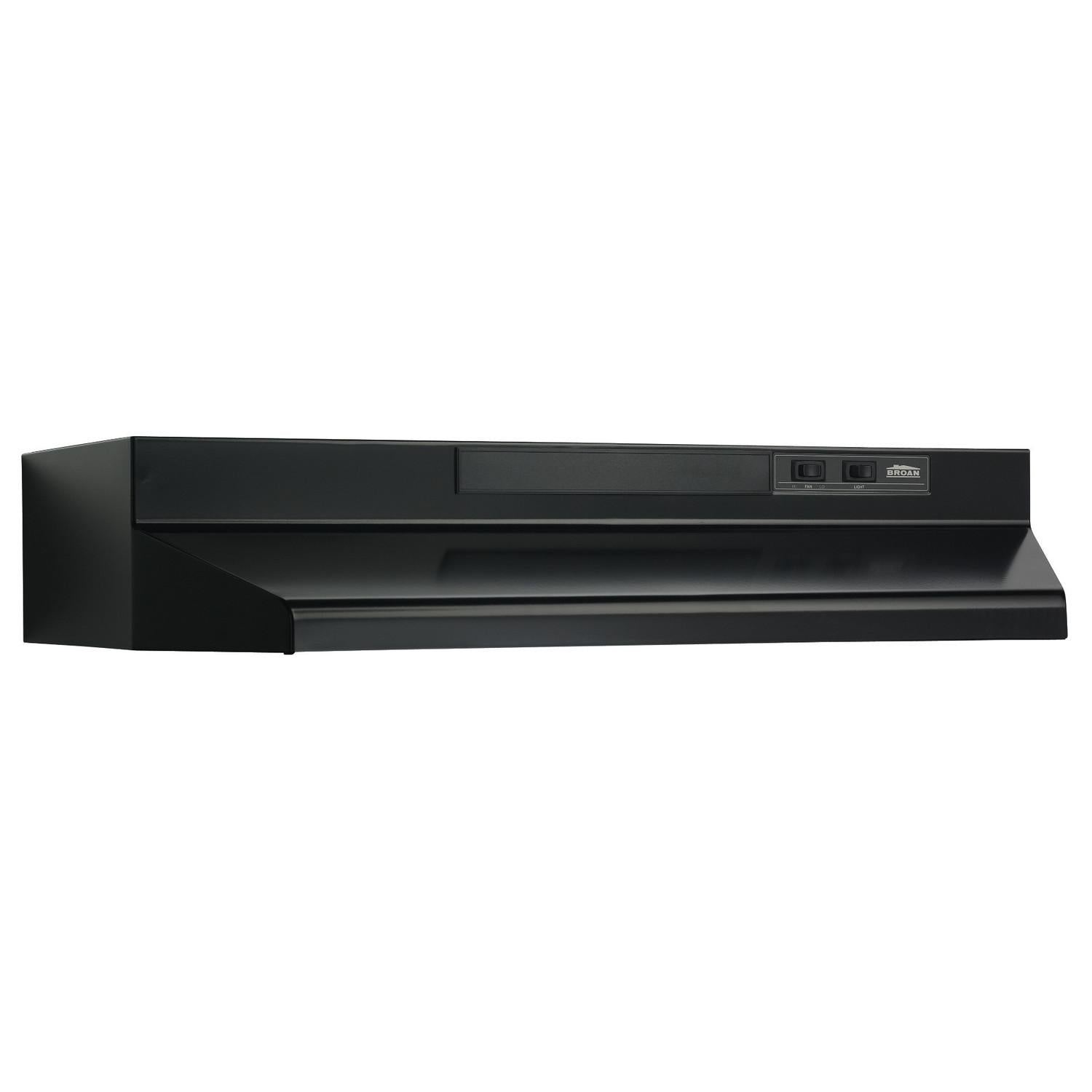 Broan F404223 Broan® 42-Inch Convertible Under-Cabinet Range Hood, 230 Max Blower Cfm, Black
