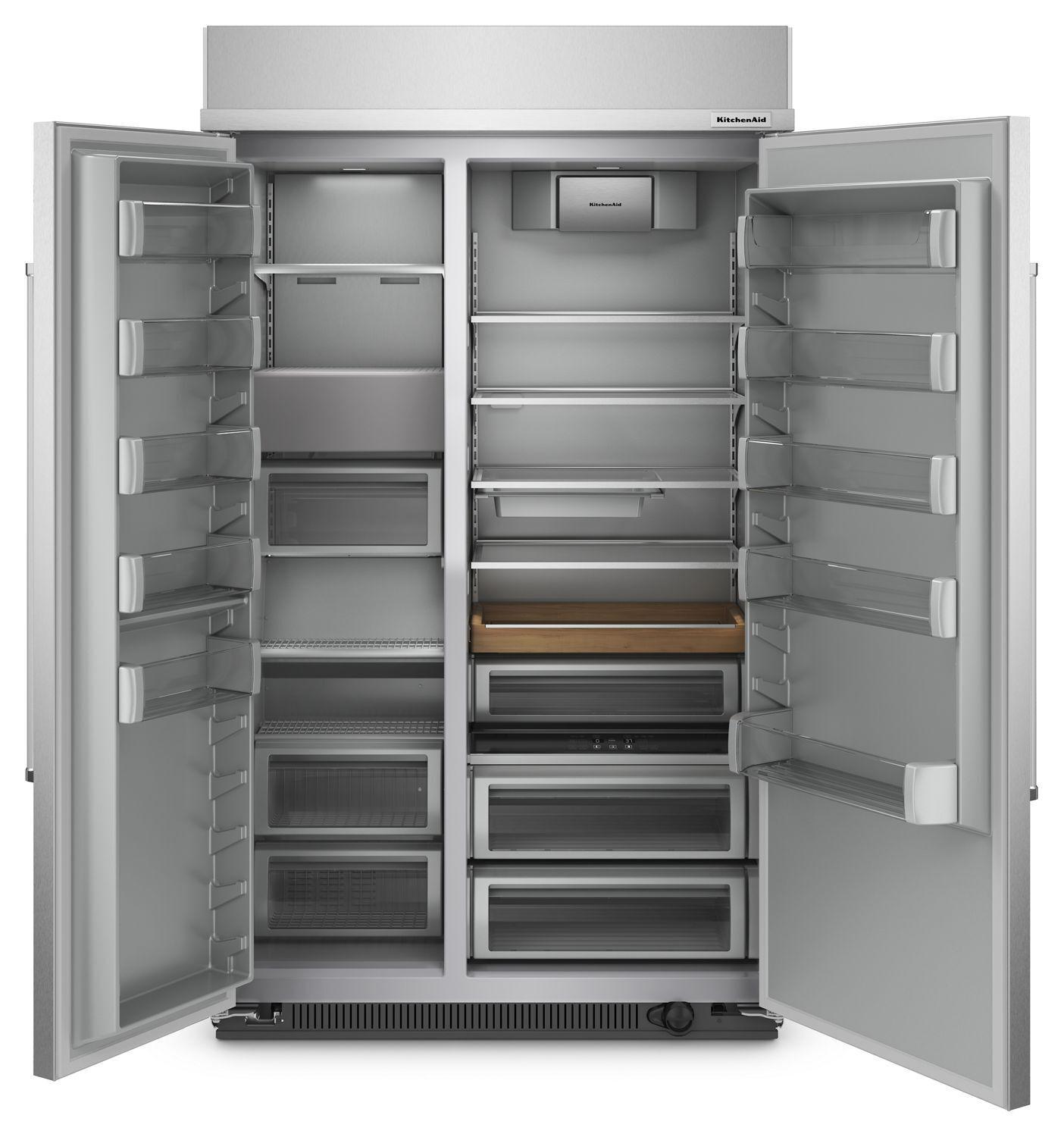 Kitchenaid KBSN708MPS 30 Cu. Ft. 48" Built-In Side-By-Side Refrigerator With Printshield™ Finish - Stainless Steel With Printshield™ Finish