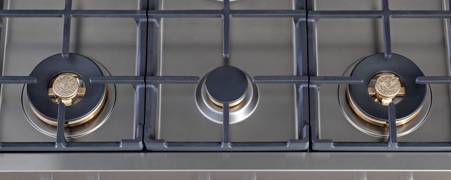 Bertazzoni PROF366RTBXT 36 Gas Rangetop 6 Brass Burners Stainless Steel