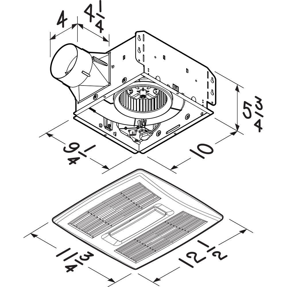 Broan AER110L Broan-Nutone® Wall Vent Kit, 3" Or 4" Round Duct