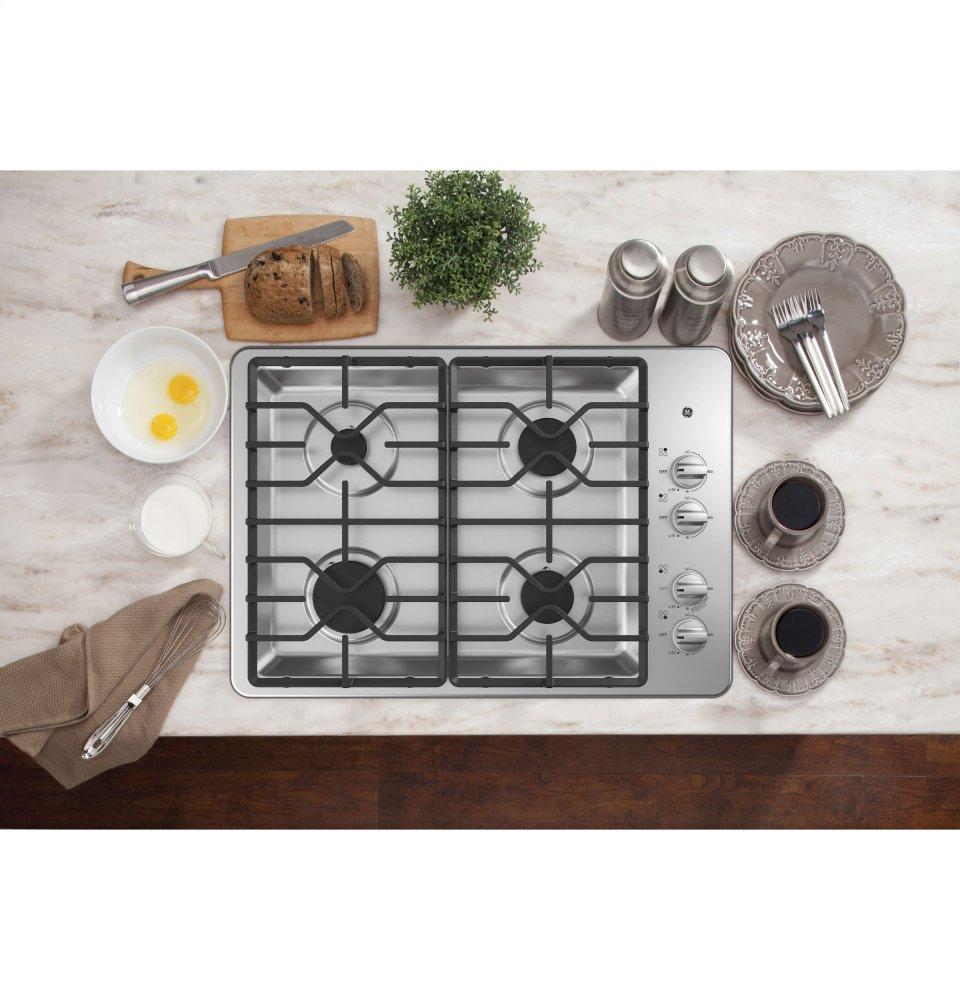 Ge Appliances JGP3030SLSS Ge® 30" Built-In Gas Cooktop With Dishwasher-Safe Grates