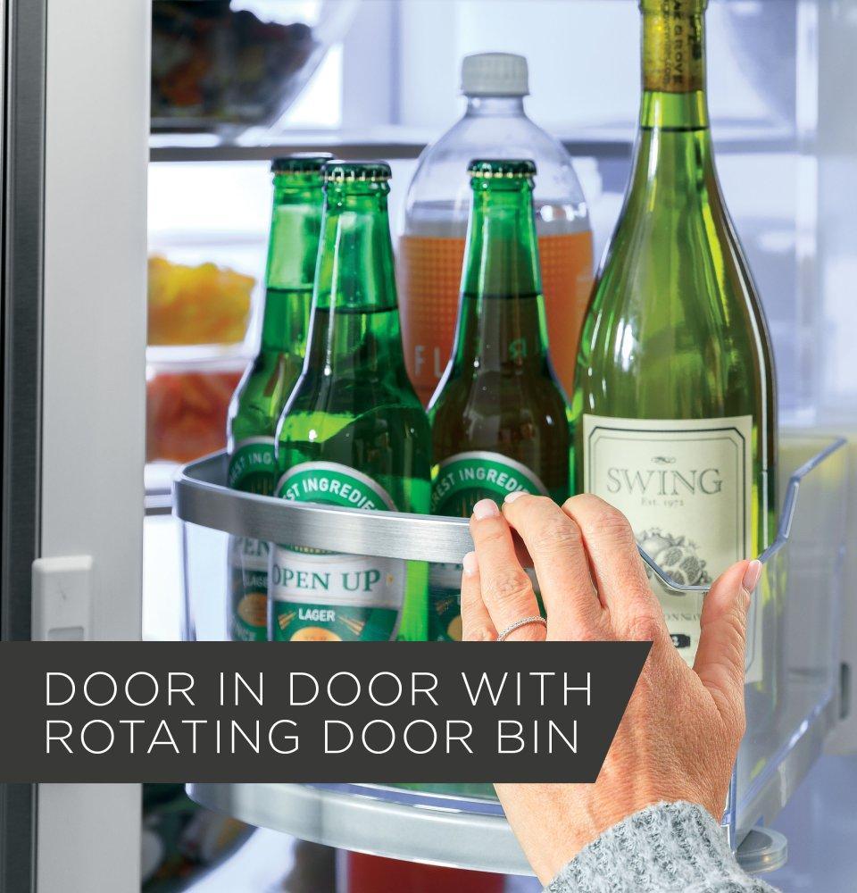 Ge Appliances PYD22KBLTS Ge Profile™ Series 22.1 Cu. Ft. Counter-Depth French-Door Refrigerator With Door In Door And Hands-Free Autofill