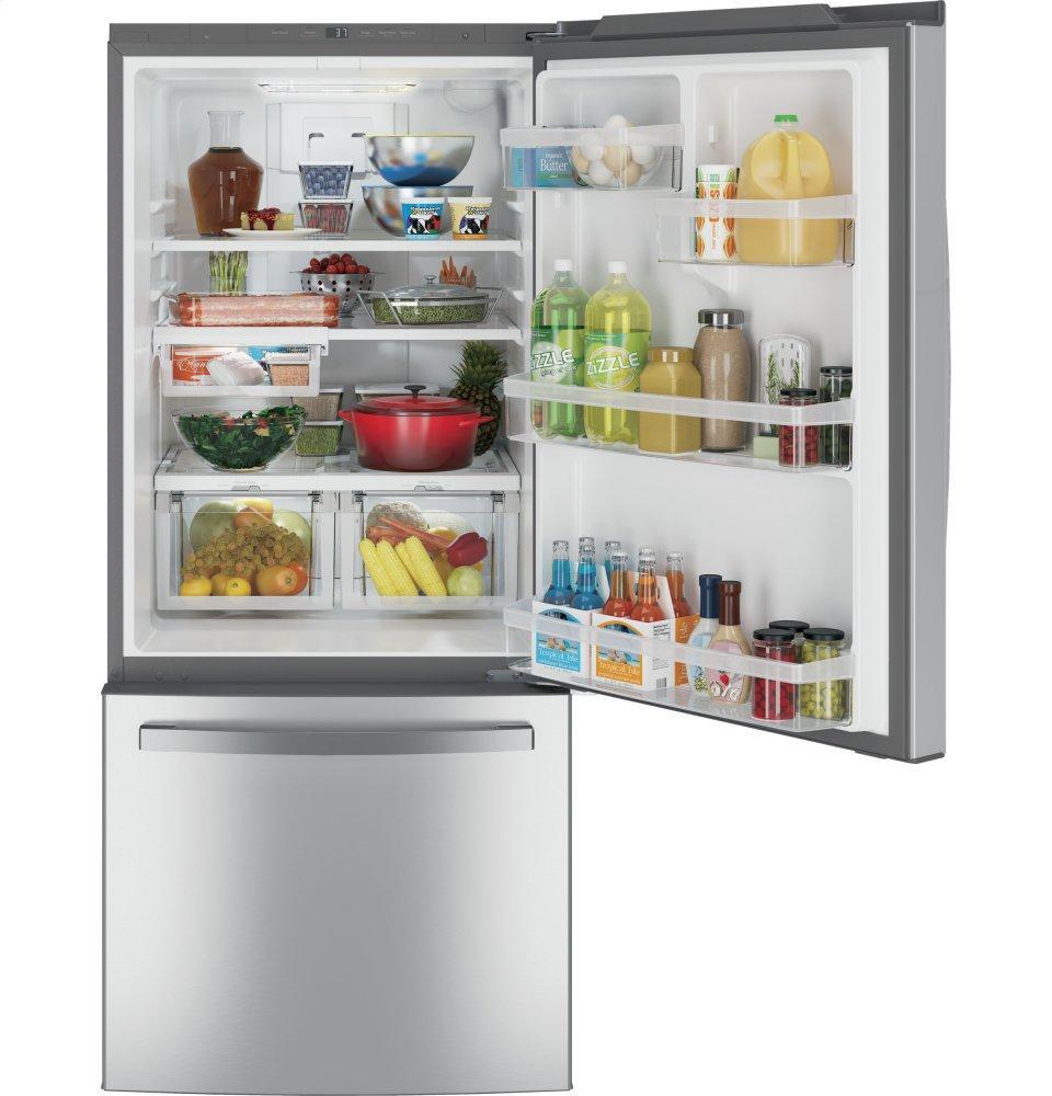 Ge Appliances GDE21EYKFS Ge® Energy Star® 21.0 Cu. Ft. Bottom-Freezer Refrigerator