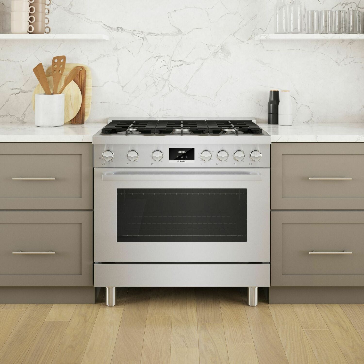 Bosch HGS8655UC 800 Series Gas Freestanding Range 36'' Stainless Steel Hgs8655Uc
