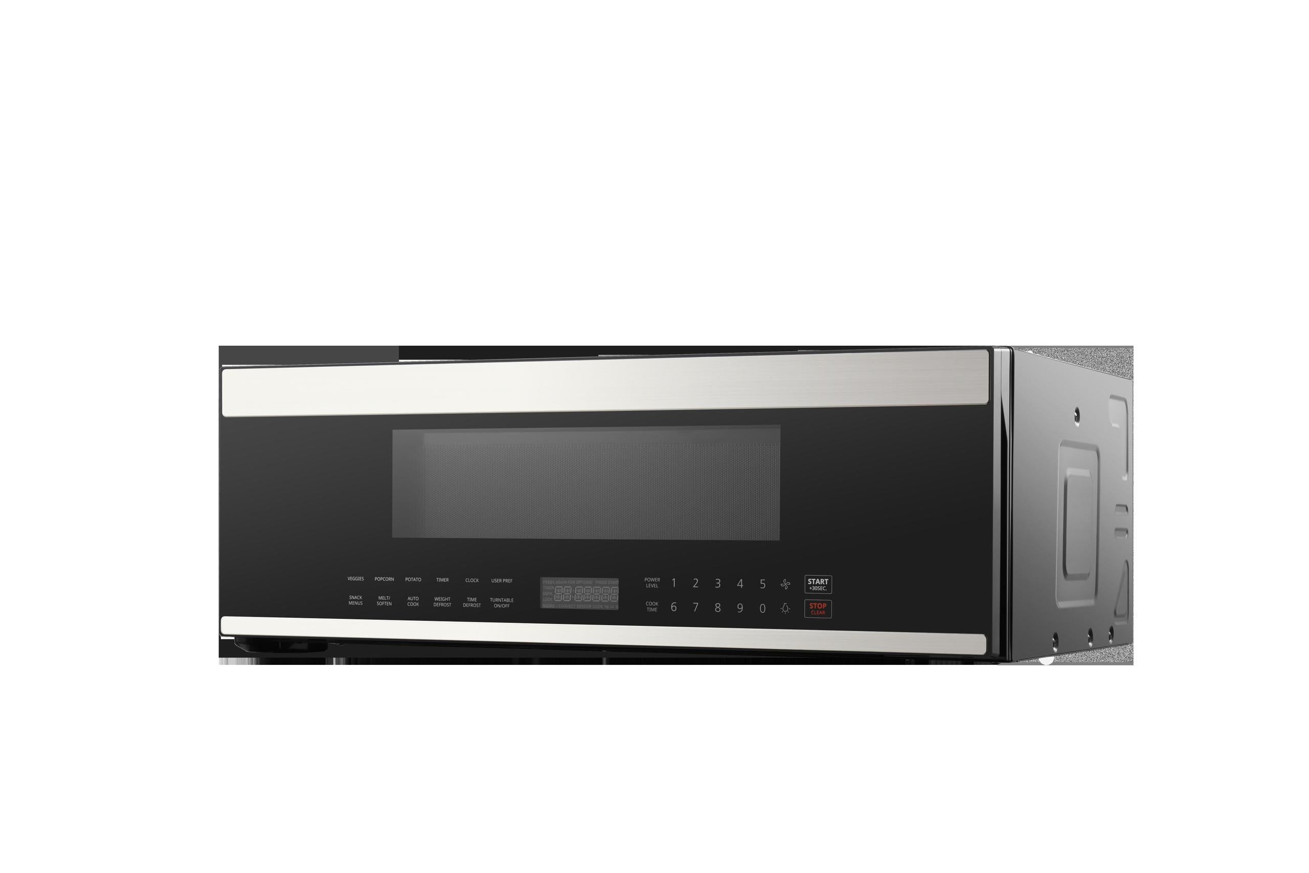 Xo Appliance XOOTR30LPS 30"W Otr 1000W 400Cfm 1.2 Cu Ft - Low Profile Black Glass