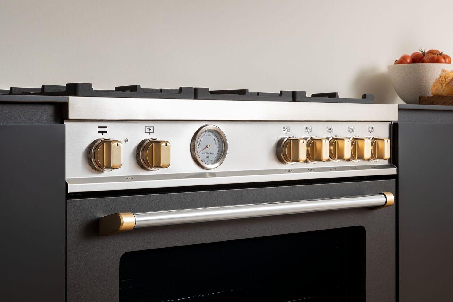 Bertazzoni DSMASGKSG Satin Gold 10 Knobs All Gas