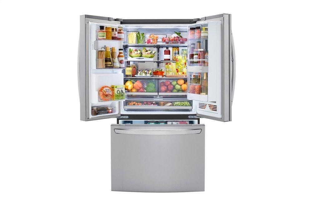 Lg LRFVS3006S 30 Cu. Ft. Smart Wi-Fi Enabled Instaview™ Door-In-Door® Refrigerator With Craft Ice™ Maker