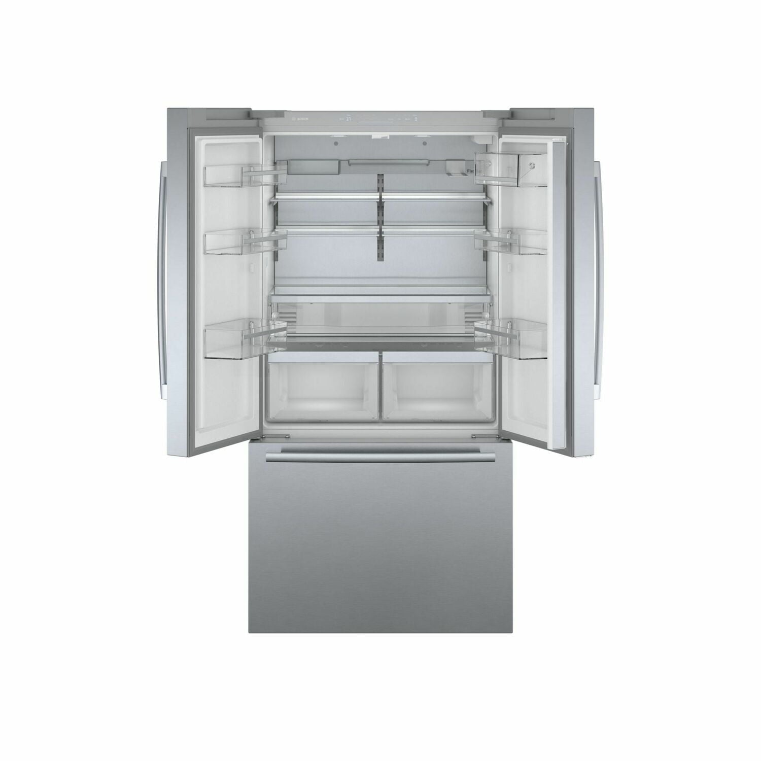 Bosch B36CT80SNS 800 Series French Door Bottom Mount Refrigerator 36'' Easy Clean Stainless Steel B36Ct80Sns