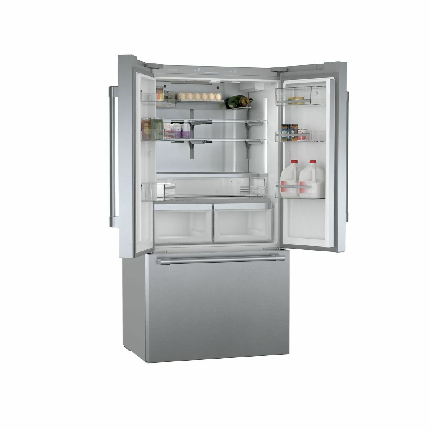 Bosch B36CT81SNS 800 Series French Door Bottom Mount Refrigerator 36'' Easy Clean Stainless Steel B36Ct81Sns