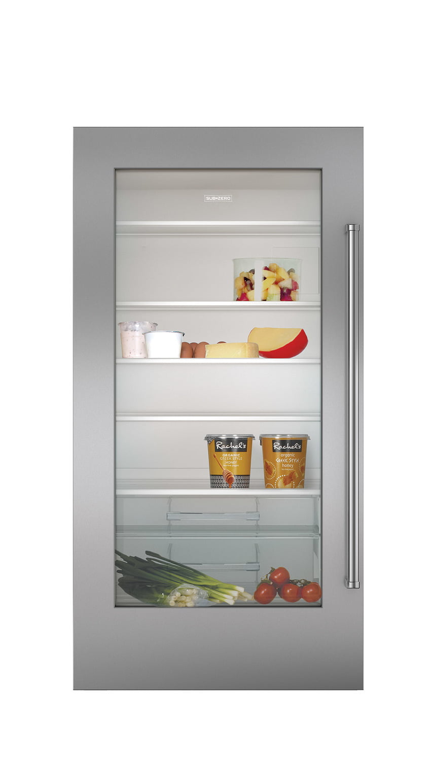 Sub-Zero 7008964 Stainless Steel Flush Inset Door Panel With Pro Handle - Left Hinge