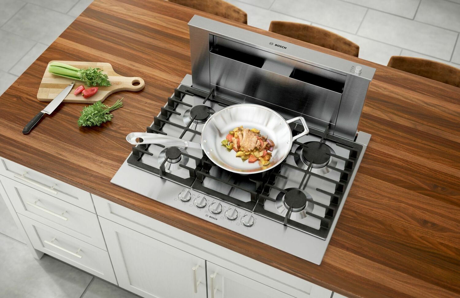 Bosch NGM8057UC 800 Series Gas Cooktop 30'' Stainless Steel Ngm8057Uc