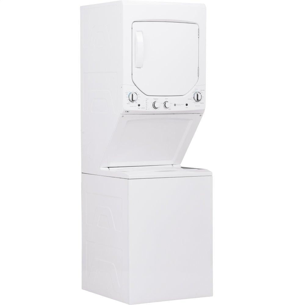 Ge Appliances GUD24ESSMWW Ge Unitized Spacemaker® 2.3 Cu. Ft. Capacity Washer With Stainless Steel Basket And 4.4 Cu. Ft. Capacity Electric Dryer