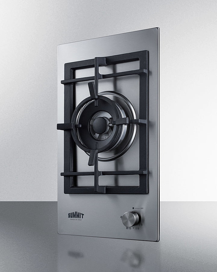 Summit GCJ1SS 12" Wide 1-Burner Gas Cooktop In Stainless Steel