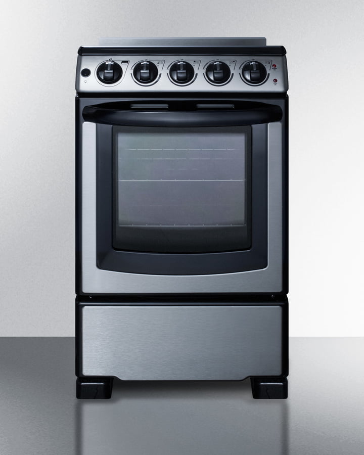 Summit REX2071SSRT 20" Wide Electric Smooth-Top Range