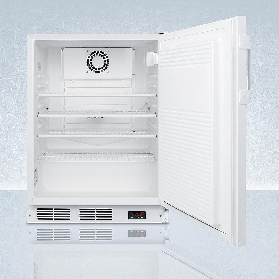 Summit FF7LWBIADAGP Ada Compliant Built-In Undercounter All-Refrigerator For General Purpose And Commercial Use, With Lock, Auto Defrost Operation, Internal Fan, Digital Thermostat, And White Exterior