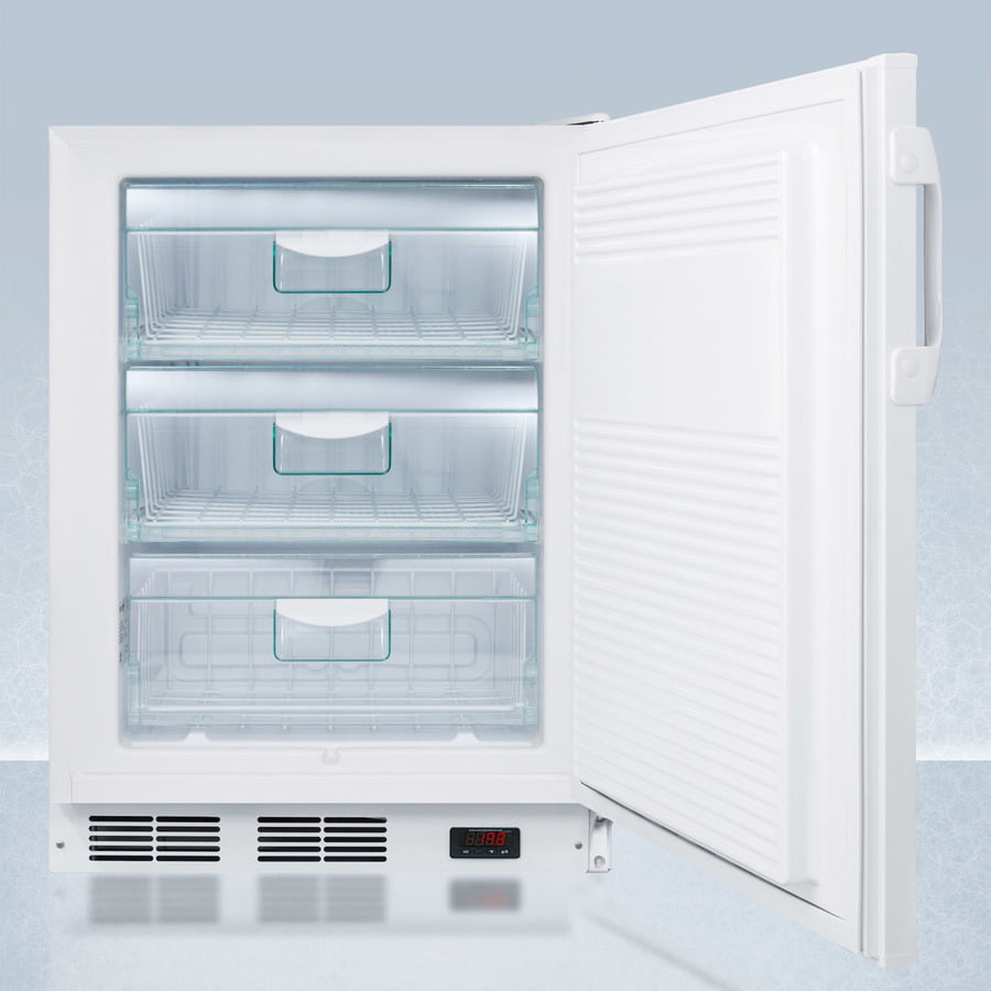 Summit VT65MLBIPLUS2ADA Ada Compliant 24" Wide All-Freezer For Built-In Use, Manual Defrost With A Nist Calibrated Thermometer, Lock, And -25 C Capability
