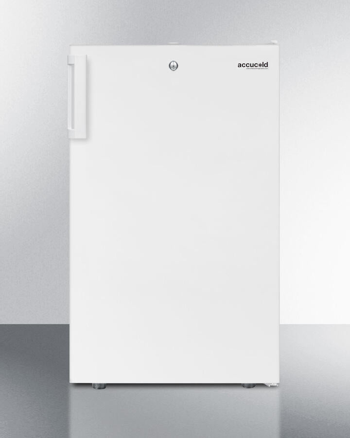 Summit FS407L7 Commercially Listed 20" Wide Counter Height All-Freezer, -20 C Capable With A Lock And White Exterior