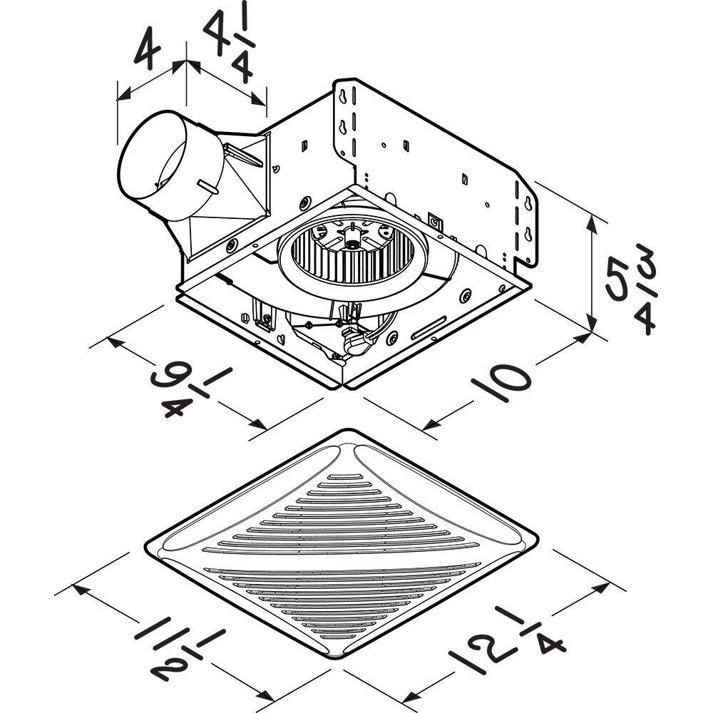Broan AE50110DCS Broan-Nutone® Wall Vent Kit, 3" Or 4" Round Duct