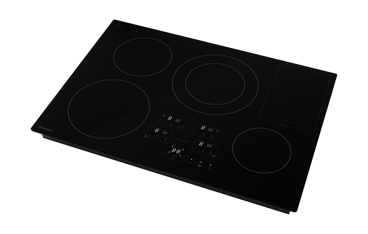 Sharp SDH3042DB 30 In. Width Induction Cooktop, European Black Mirror Finish Made With Premium Schott® Glass
